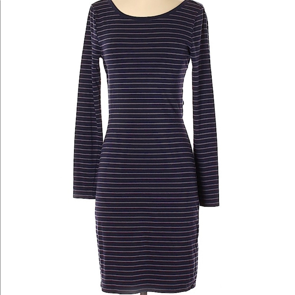 Black Swan striped dress with back cutout
